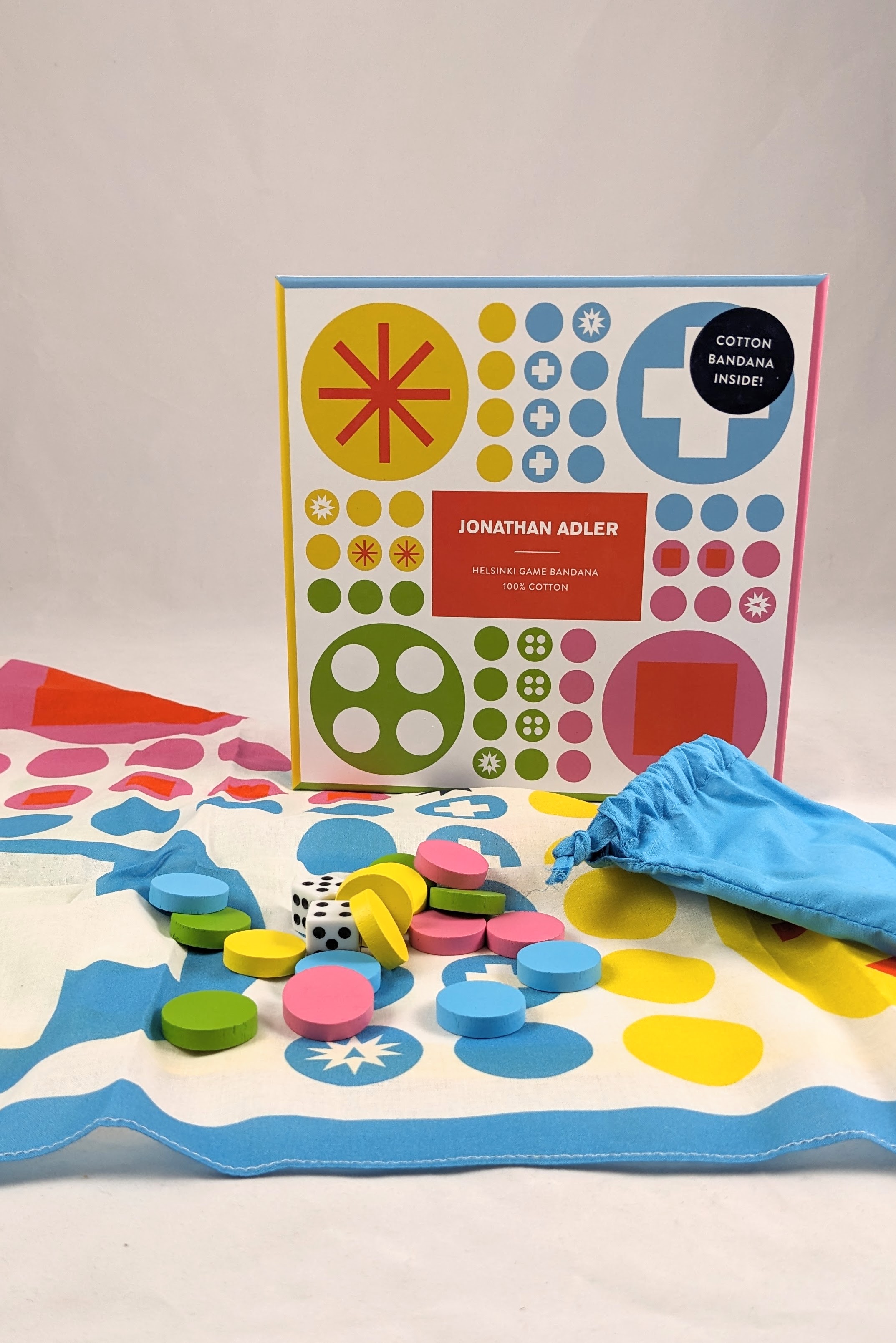 Helsinki game displayed with all the pieces laid out. 