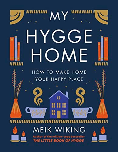 Book cover with title and graphics featuring tea cups and a house. 