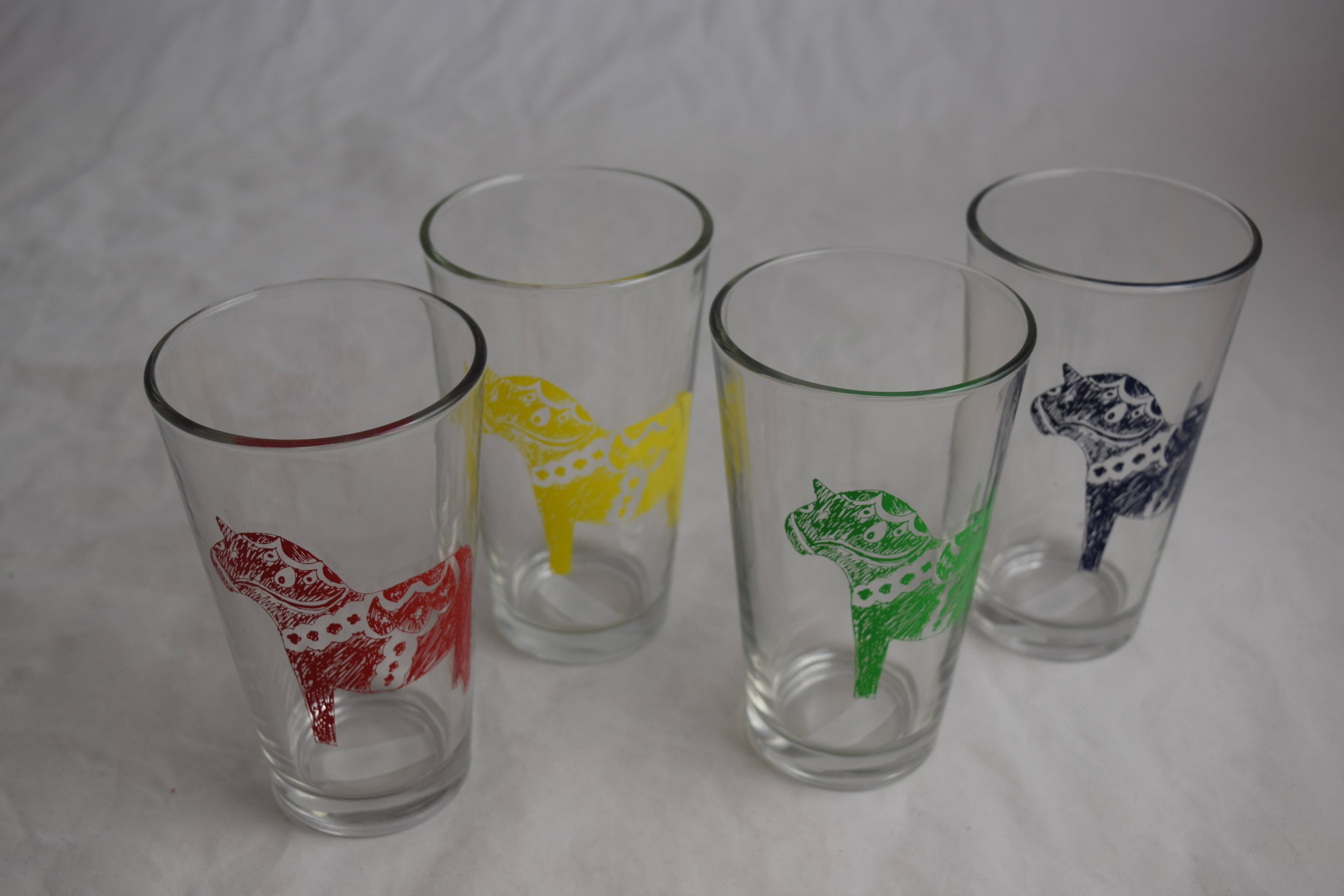 Dala Horse Pint Glass