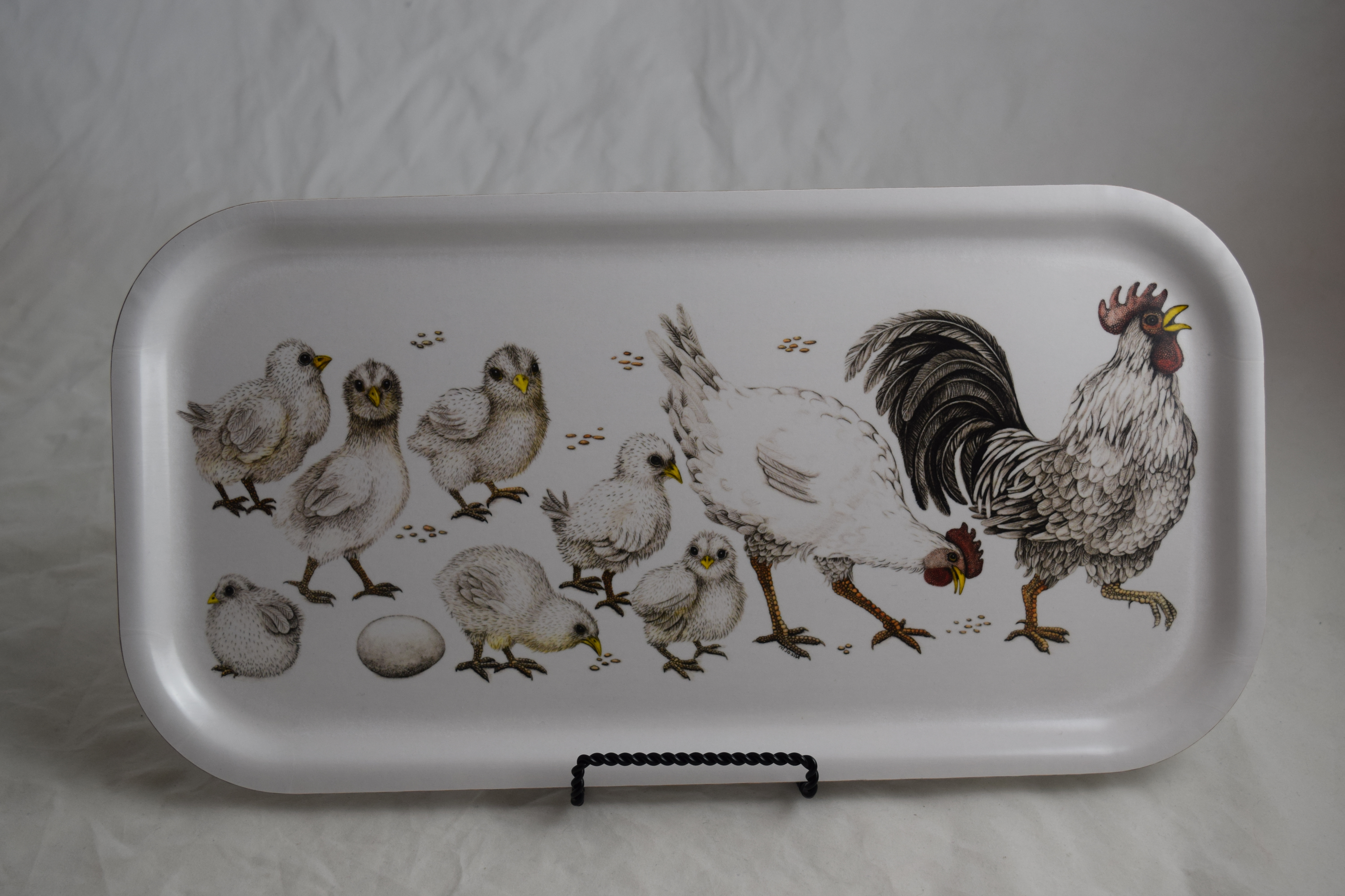 Rectangle Rooster Serving Tray