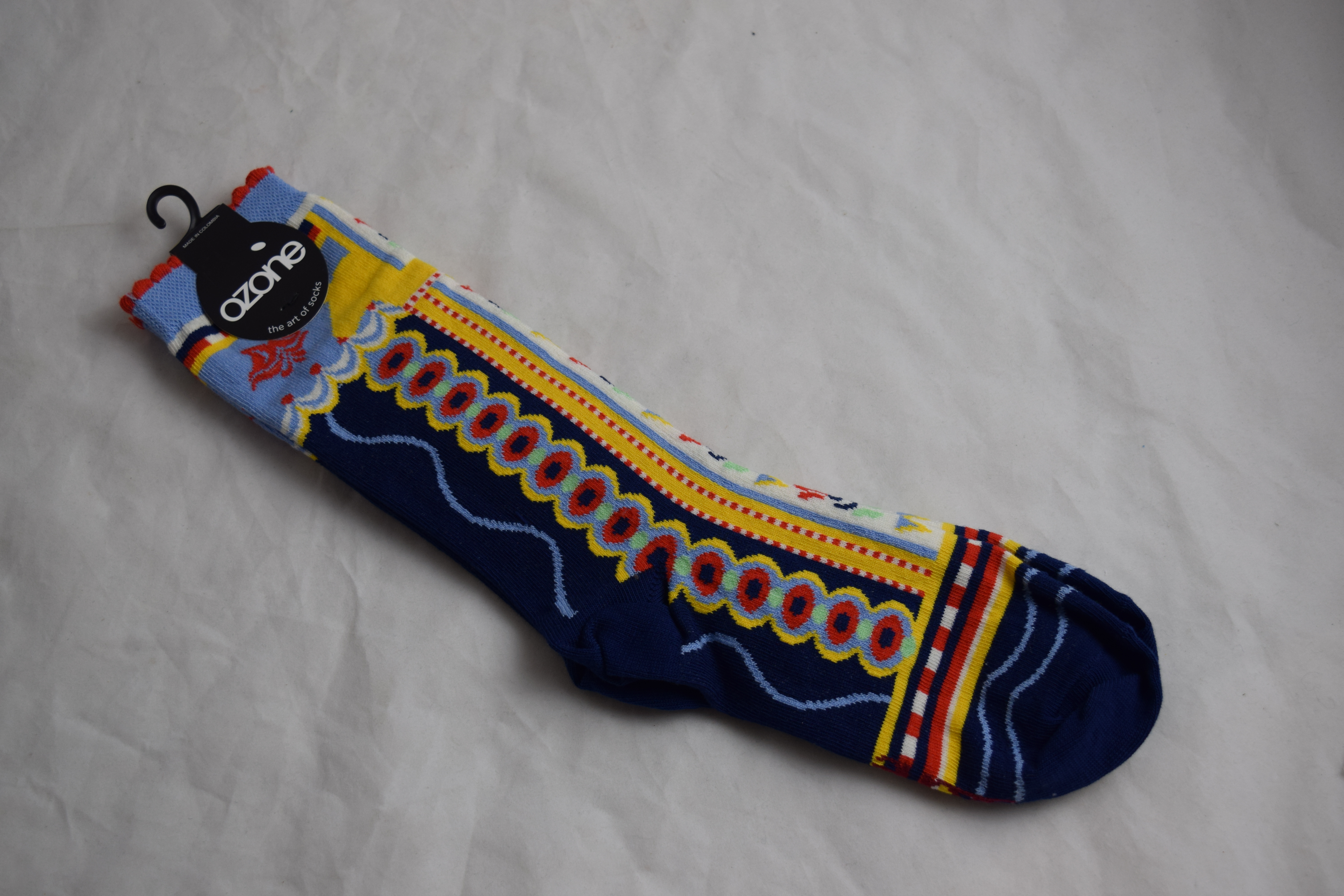 Navy Blue Dala Pattern Socks