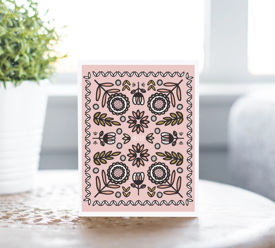 Hello Blooms Greeting Card