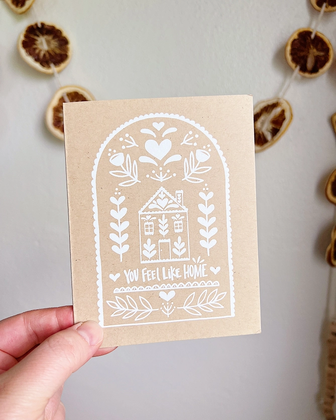 You Feel Like Home Nordic Nicole Greeting Card