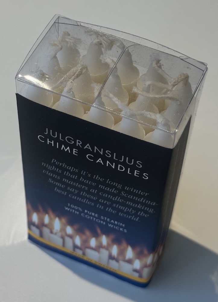 Chime Candles, white, 15 pack