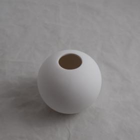 White ball vase