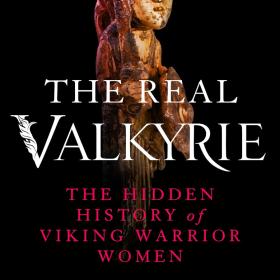 Book cover with title and a photo of a Viking warrior statue on a black background.