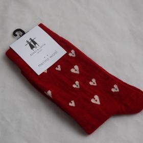 Small Heart Wool Socks