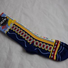 Navy Blue Dala Pattern Socks