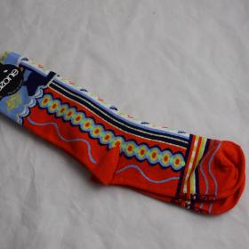 Red Dala Pattern Socks