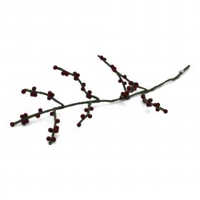Green Branch w/Dark Red Berries
