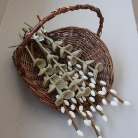 Basket of Felted Branches