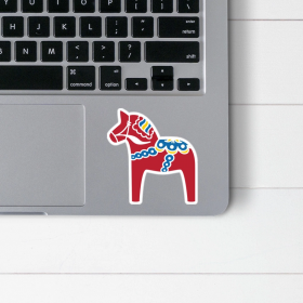 Dala Horse Sticker - Red