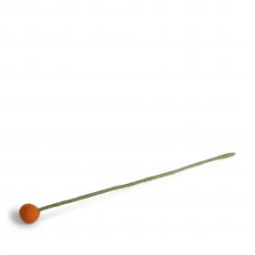 Orange felted flower ball