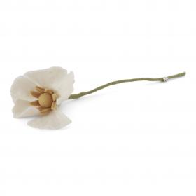 Felted Poppy, White