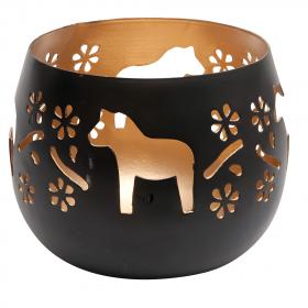 Black Metal Dalahorse Votive