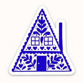  A-Frame Cabin Sticker