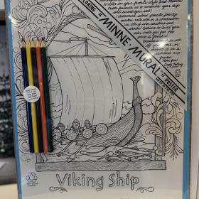 Minne mural coloring art poster