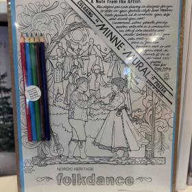 Minne mural coloring art poster